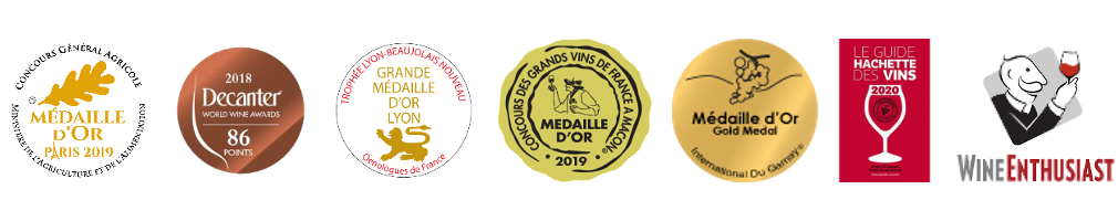 Médailles et récompenses concours vinicoles